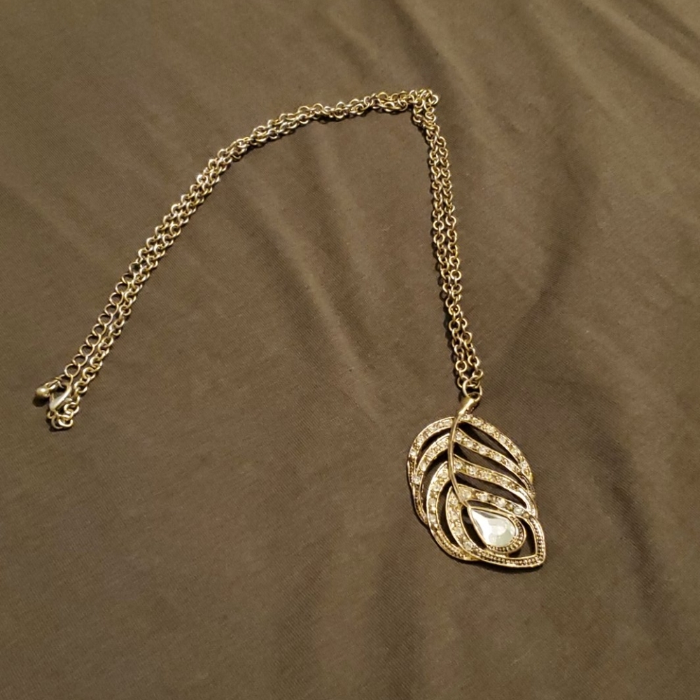 Antique looking feather necklace
